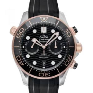 image of Seamaster Co-Axial Master Chronometer Chronograph 44mm Automatic Black Dial Gold Mens Watch