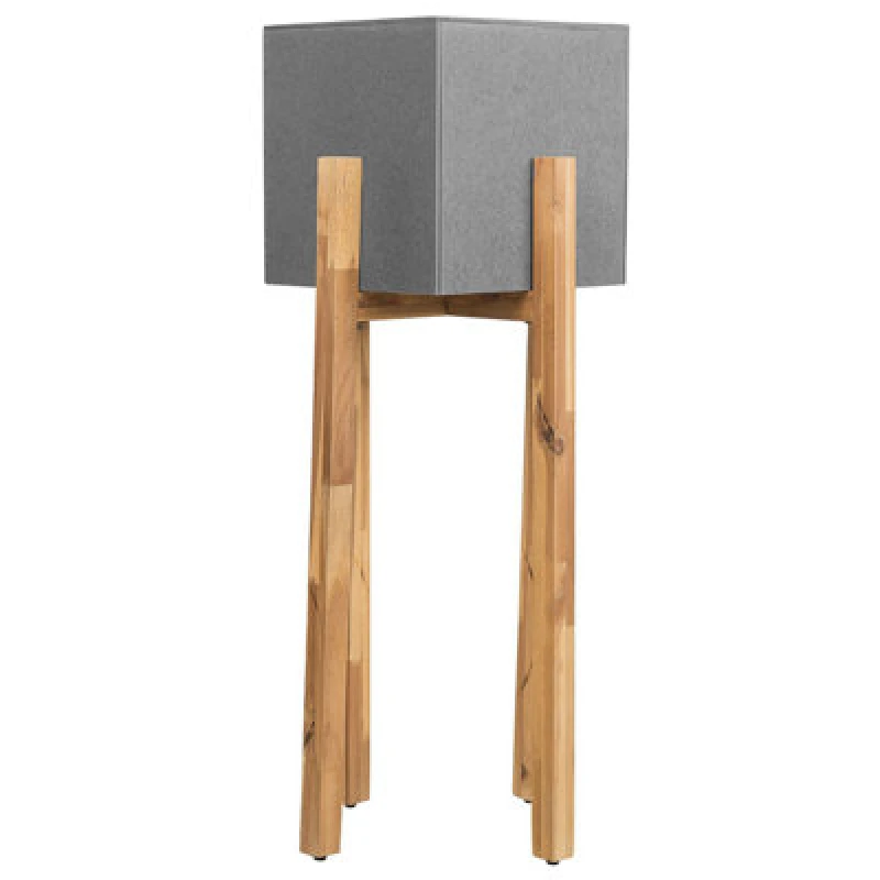Image of Beliani Elevated Plant Pot Drimos 30 Cm Light Grey Grey