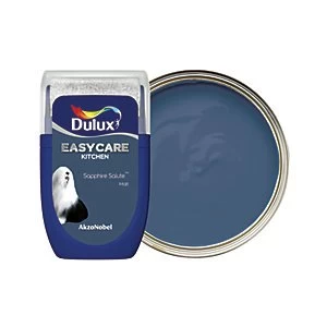 Image of Dulux Easycare Kitchen Sapphire Salute Matt Emulsion Paint 30ml