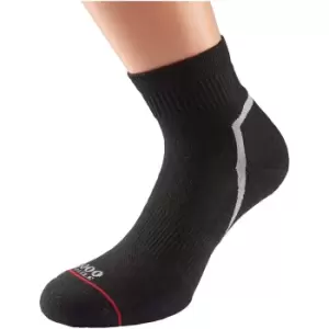 image of 1000 Mile Womens/Ladies QTR Active Socks (M) (Black)