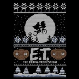 image of E.T. the Extra-Terrestrial Christmas Womens Sweatshirt - Black