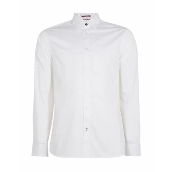 Image of Ted Baker Bobcut Ls Satin Stretch Shirt - WHITE
