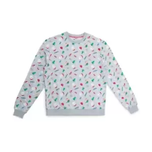 image of Star Christmas Crew Sweatshirt Juniors - Grey