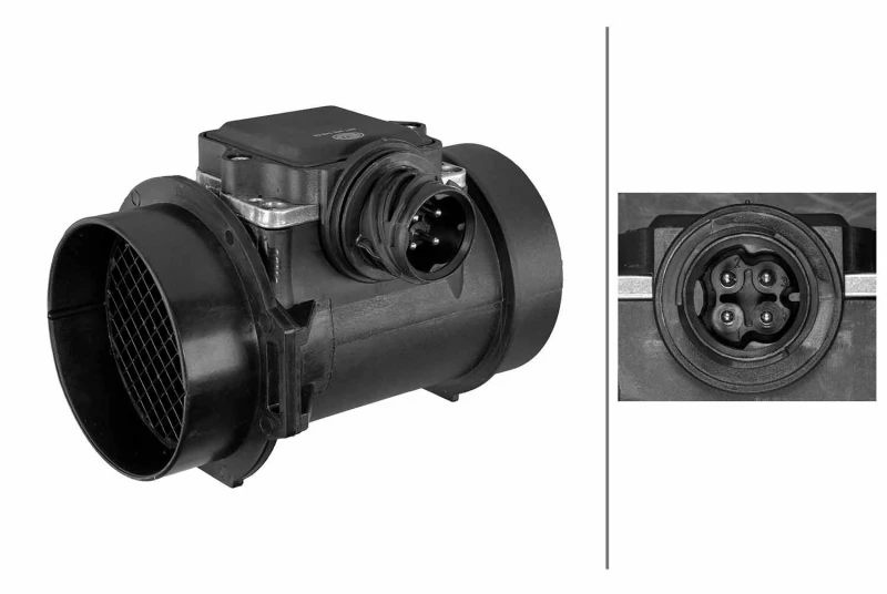 Image of HELLA Mass air flow sensor HELLA 8ET 358 348-031