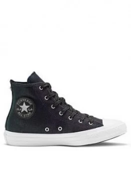 image of Converse Chuck Taylor All Star Starware Sparkle Hi-Top Plimsolls - Black/Pink, Size 3, Women