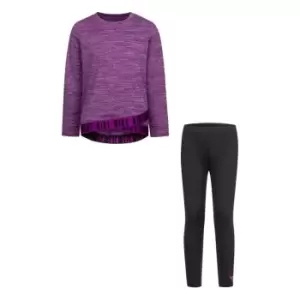 Image of Nike T Shirt and Leggings Set Baby Girls - Red