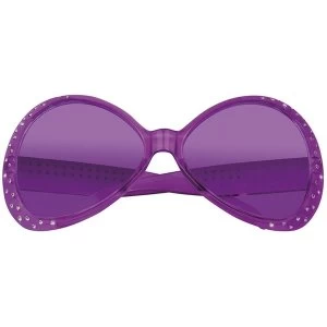 Image of Chill Glasses With Rhinestones Fancy Dress (Purple)
