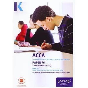 Image of ACCA F6 Taxation FA2016 - Exam Kit by Kaplan Publishing (Paperback, 2016)