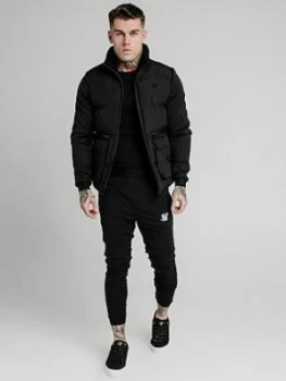 image of SikSilk Neo Instinct Padded Jacket - Black, Size S, Men