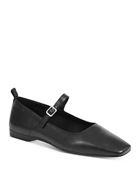 image of Vagabond Womens Delia Square Toe Ankle Strap Flats