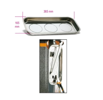 Image of Beta Tools 1767PMR Magnetic Tool Parts Tray Holder 365 x 165mm 017670010