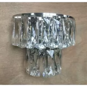Image of Impex Lilou 3 Light Wall Lamp Chrome Crystal