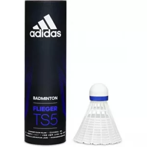 Image of Adidas Flieger TS5 Cork Shuttlecocks - Tube of 6 - Medium White