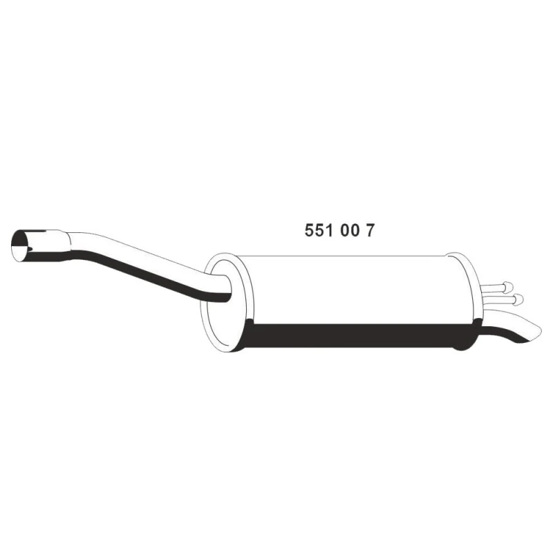 Image of ERNST 551007 Rear silencer End Silencer (3437)