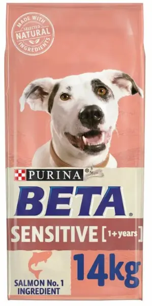 image of Purina Beta Adult Sensitive Salmon Dog Food 14kg