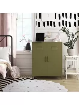 Image of Queer Eye Bradford 2 Door Metal Storage Cabinet - Green