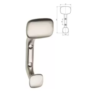 Image of GTV Modern Hat Coat Hanger Hook Door Wall Bath Model Toledo 112mm - Colour Inox,