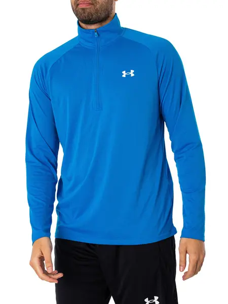Image of Under Armour Tech 1/2 Zip Long Sleeve Top Photon Blue/White L