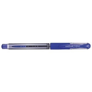 image of Uni Ball Signo UM 151S Gel Grip Rollerball Pen Line Width 0.4mm Tip Width 0.7mm Blue 1 x Pack of 12 Pens