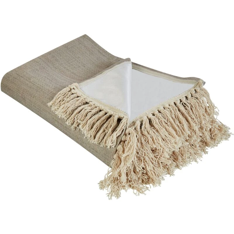 Image of Beliani Picnic Blanket Dhandi 200 X 200 Cm Taupe