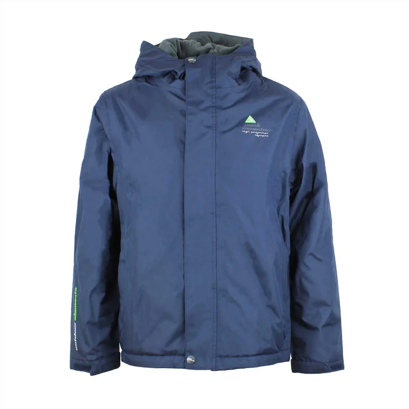 Image of Peak Mountain Children's double fleece ski jacket Peak Mountain Ecajik Bleu Male 5 ans ECAJIK/3-8/FL/1-BLEU NUIT