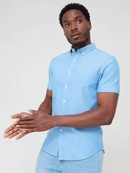 Image of Farah Brewer Shirt, Blue, Size S, Men