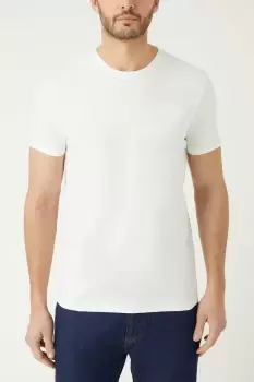 image of White, Blue, Navy 3 Pack Crew Neck T-Shirts