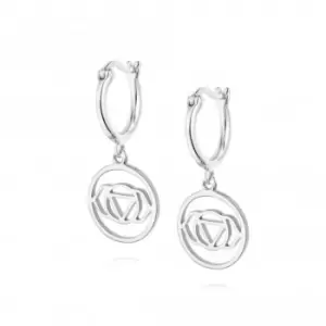 Image of Brow Chakra Drop Silver Earrings ECHK1006