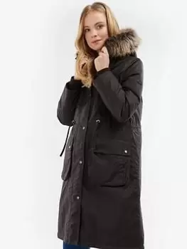 Image of Barbour Amberley Wax Jacket- Black, Size 12, Women