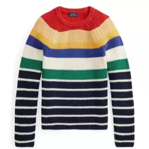 image of Polo Ralph Lauren Stripe Long Sleeve Knitted Jumper - Multi