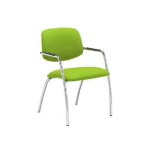 Image of Dams MTO Tuba Chrome 4 Leg Frame Conference Chair with Half Upholstered Back - B