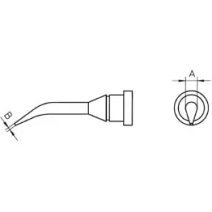 Image of Weller LT-1SLX Soldering tip Round, long, bent Tip size 0.4mm Tip length 22mm Content