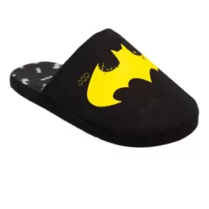 Image of Batman Mens Distressed Logo Slippers (11 UK-12 UK) (Black/Yellow)