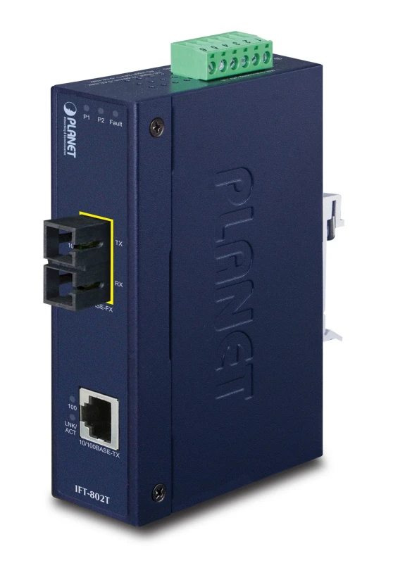 Image of PLANET IFT-802T network media converter 200 Mbps 1310 nm Blue