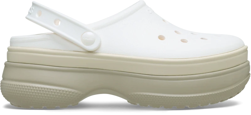 Image of Crocs Unisex Classic Stacked Clogs Chalk W6/M5