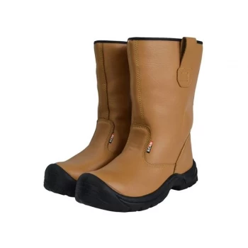 Image of Scan Mens Texas Rigger Safety Boots Tan Size 11