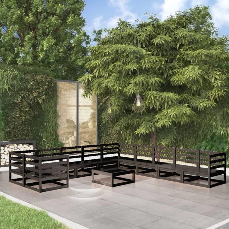 Image of VIDAXL 11 Piece Garden Lounge Set Solid Pinewood Vidaxl 8720286471166