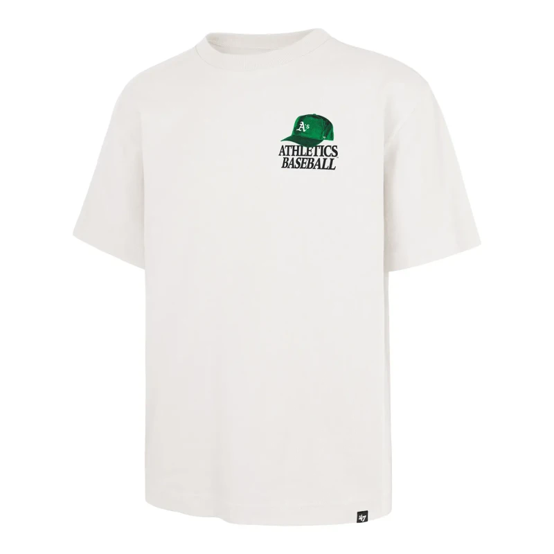 Image of 47Brand MLB Athletics Baseball T-Shirt 47Brand Inthepaper Foundation Gris Unisex XL
