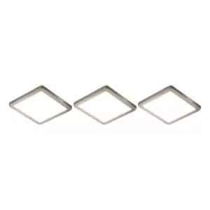 NxtGen Alabama Square LED Under Cabinet Light 3.5W (3 Pack) Warm White Brushed Nickel