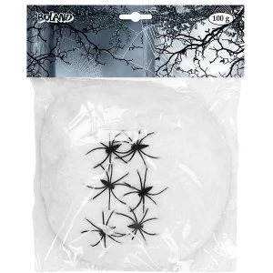Image of White Cobwebs With Spiders Decoration