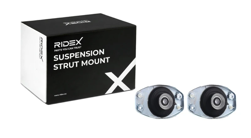 Image of RIDEX 1180S0867 Top strut mount Front Axle, with ball bearing Elastomer Suspension Strut Support Bearing (1180)