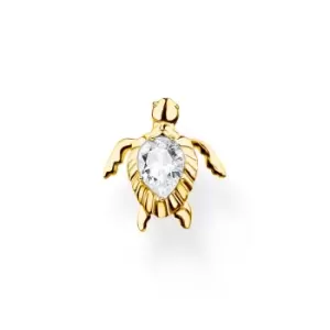 Image of THOMAS SABO Gold Plated Turtle Single Ear Stud