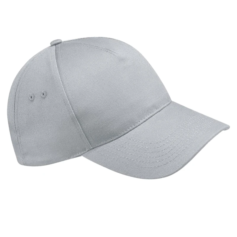 Image of Beechfield Beechfield Men Ultimate 5 Panel Baseball Cap in Light Grey Light Grey One Size Male 5063107240743