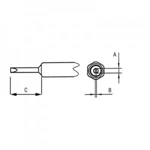 Image of Weller NT H Soldering tip Chisel-shaped Tip size 0.8mm Content