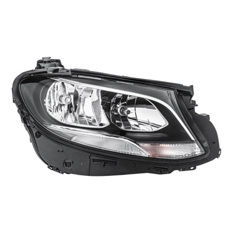 Image of HELLA 1EG 012 076-061 Headlights H7/H7, Right, with motor for headlamp levelling, Halogen Headlight (259)