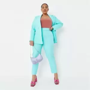 image of Missguided Cigarette Trouser Neon - Blue