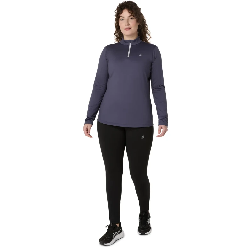 Image of ASICS Womens long-sleeve zip T-Shirt Asics Violet Female XS