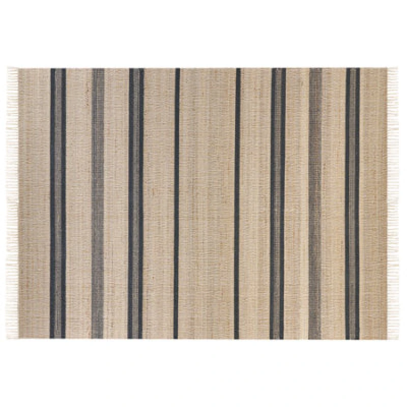 Image of Beliani Rug Talpur Graphite Grey 160 X 230 Cm Jute
