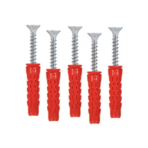 Image of Universal Wall Plugs Nylon Plug Rawl For Diy And Screws - Size 6x80mm - Pack of 20