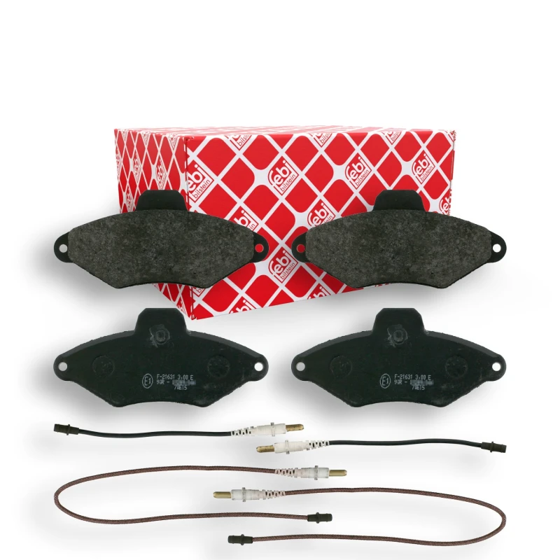 Image of FEBI BILSTEIN 16413 Brake pad set Front Axle, incl. wear warning contact Brake Pad Set,disc brake (402)
